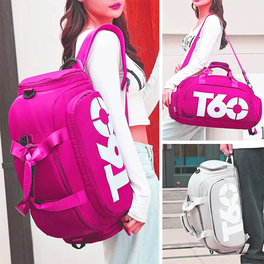 T60 Bag travel Backpack Gym Bag, hiking bag, Sport tote Bag, Travel Bag  Weekender Luggage Tour Bag Unisex Duffel Backpack